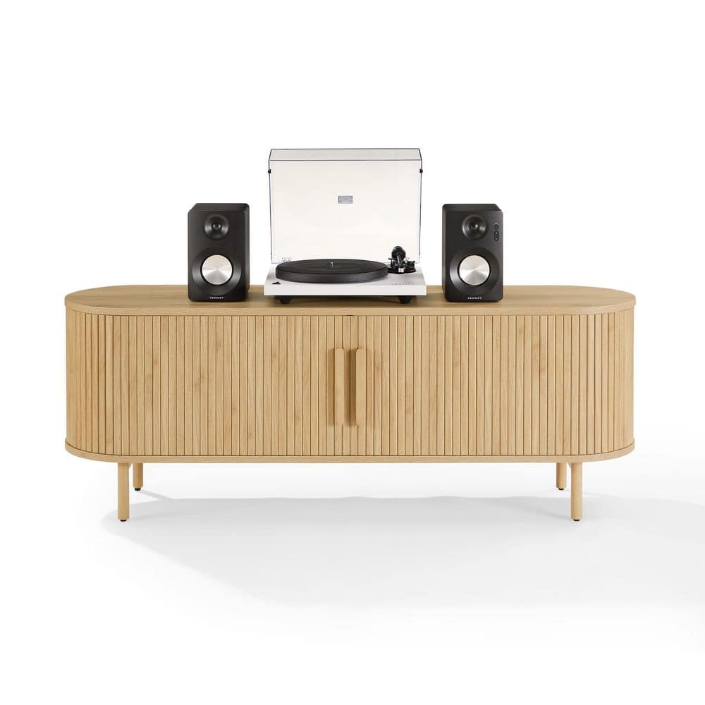 CROSLEY FURNITURE Ambrose Ash Record Storage Media Console CF1151