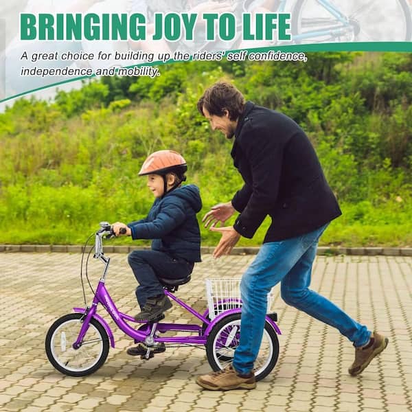 アクセサリー Bambina 3 Wheel Cycle MOONCOOL 16 in Tricycle for Beginner Riders,Single Speed 3