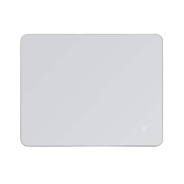 OVE Decors Ophelia 24 in. W x 30 in. H Rectangular Frameless LED Bathroom Vanity Mirror in White with Touch Sensor