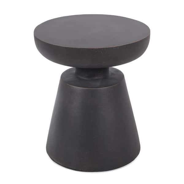 Phewnyzo Modern Ceramic Indoor/Outdoor Side Table Light Weight in Black