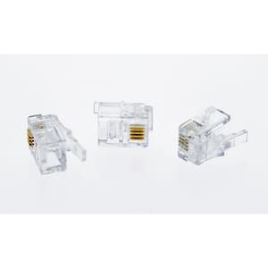 RJ11 Modular Plugs (Standard Package, 3-Packs of 25)