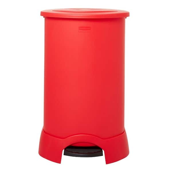 Rubbermaid Commercial Products 30 Gal. Red Step-On Trash Can