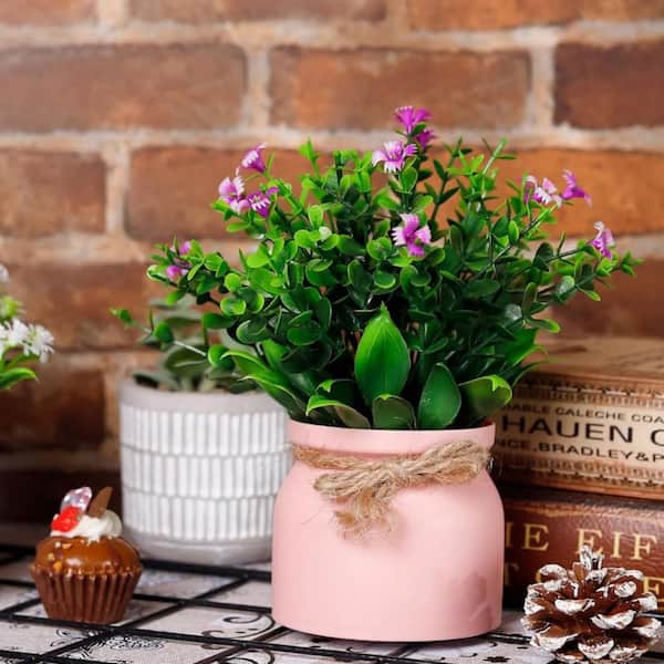 Small Artificial Faux Plants, 4-Pack L0BZRMN5VC - The Home Depot