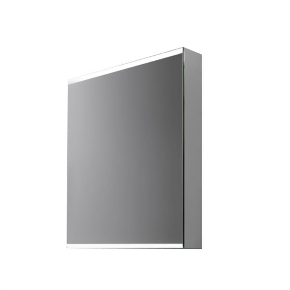 26 in. W x 20 in. H Large Rectangular Silver Aluminum Surface Mount Medicin