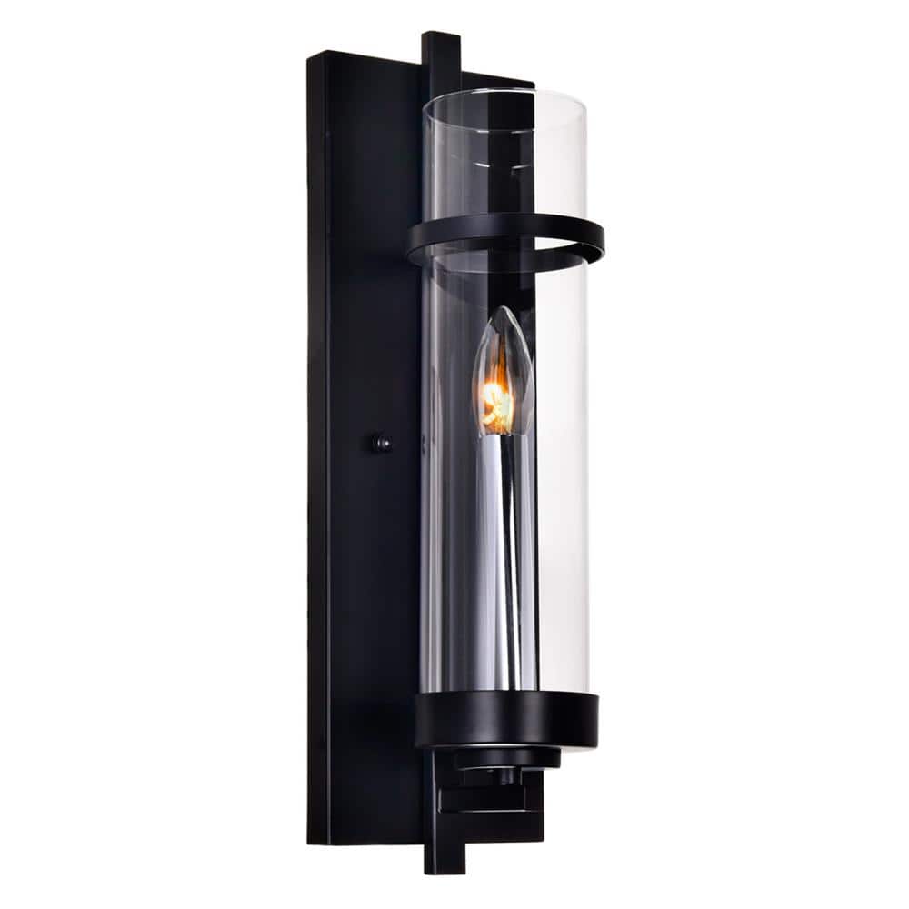 Sierra 1 Light Wall Sconce With Black Finish price history on PriceWatchPro