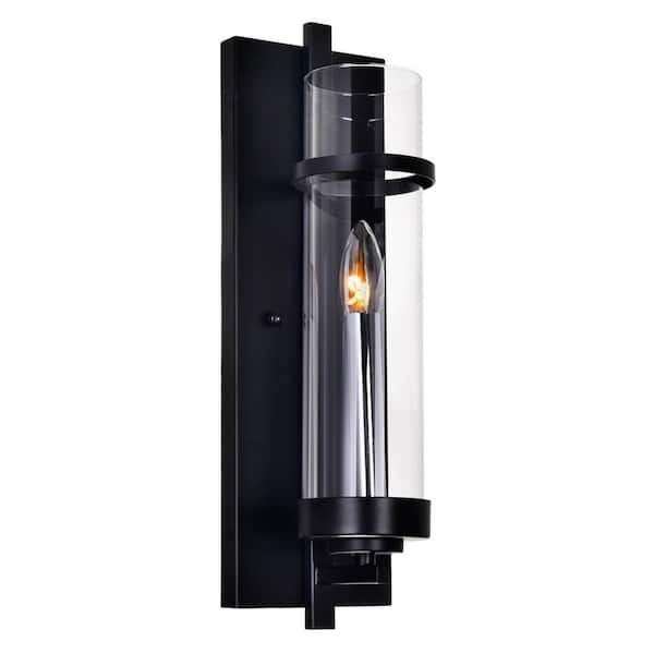CWI Lighting Sierra 1 Light Wall Sconce With Black Finish