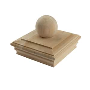 6 in. x 6 in. Newport Ball Top Cedar Wood Post Cap