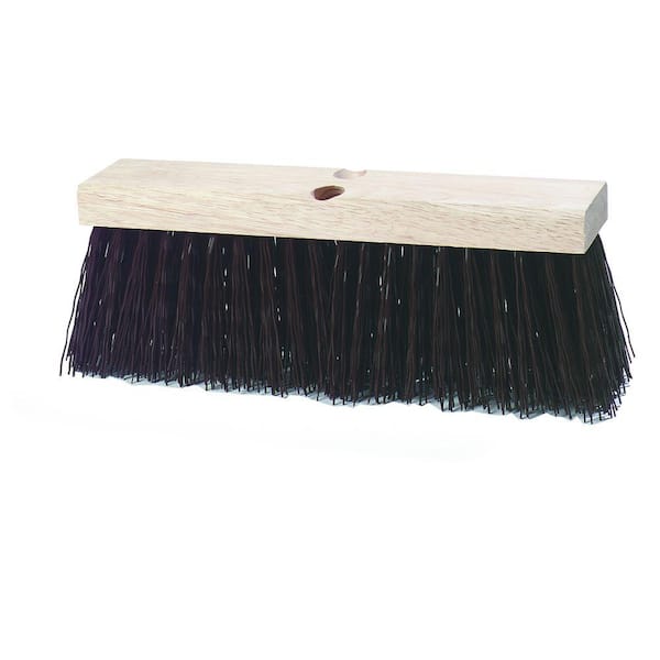 Carlisle 16 in. Polypropylene Bristled Heavy Street Sweep Broom in Brown (12-Case)