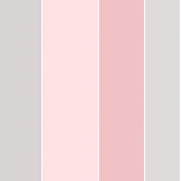 Unbranded Smart Stripes 3 Pink/Grey Multi-Color Wide Stripe Vinyl on Non-Woven Non-Pasted Wallpaper Sample