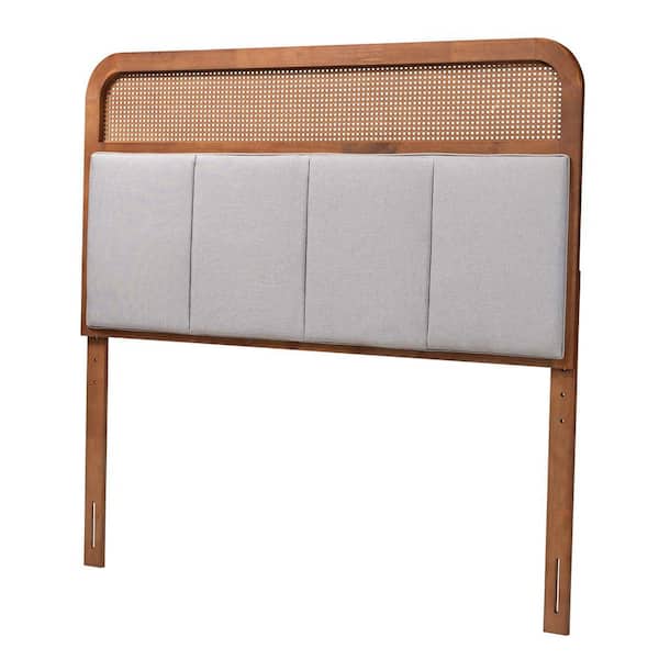 Baxton Studio Esti Grey King Size Upholstered Headboard