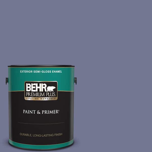 BEHR PREMIUM PLUS 1 gal. #S560-5 Royal Fortune Semi-Gloss Enamel Exterior Paint & Primer