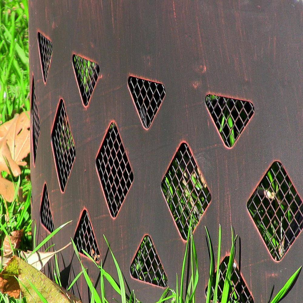 36" Bronze Crossweave Steel Wood Burning Fire Pit Ring