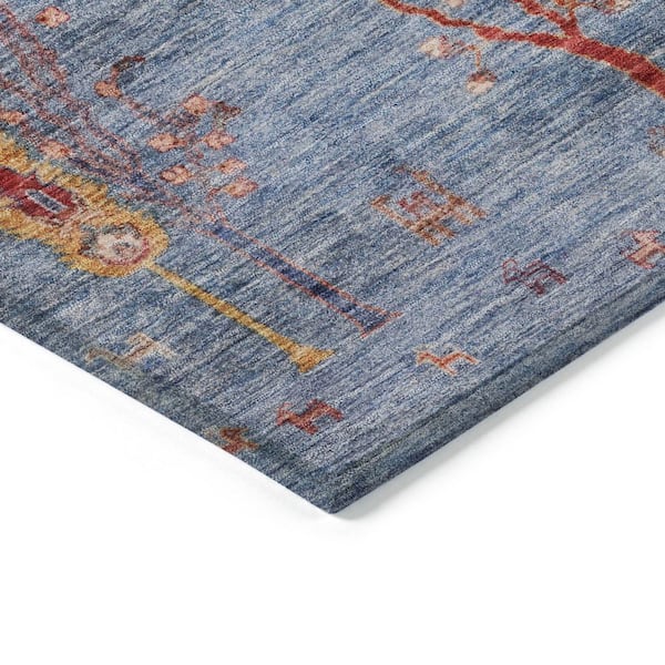 Chantille Machine Washable Indoor/Outdoor Abstract ACN1922 Blue 2 ft. x 3 ft. Accent Rug