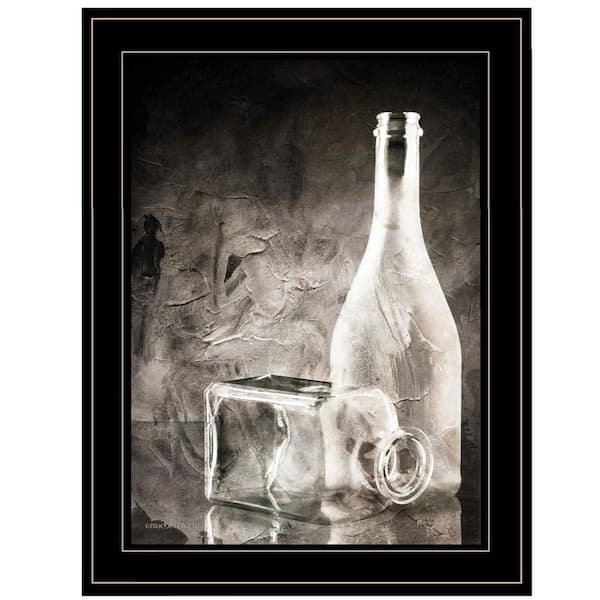 HomeRoots Charlie Moody Gray Glassware Still Life 1-Piece Framed Wall Art 19 in. x 15 in.