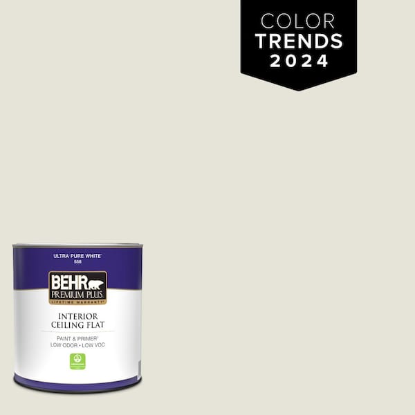 1 qt. #HDC-NT-21 Weathered White Ceiling Flat Interior Paint