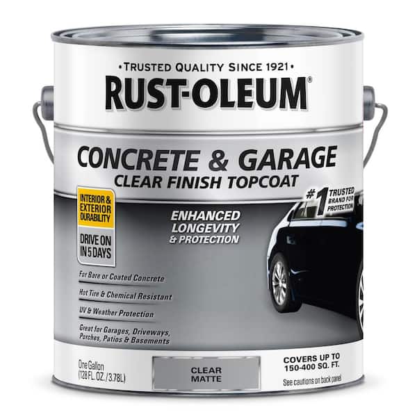Rust-Oleum 1 gal. Matte Clear Concrete and Garage Floor Finish Topcoat  380895 - The Home Depot