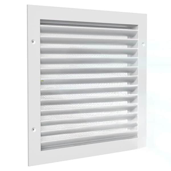 KIWDZFU 2pcs 12 x 12 Aluminum Gable Vent with Screen Stylish Design Enhance Air Circulation for Shed Attic Garage White