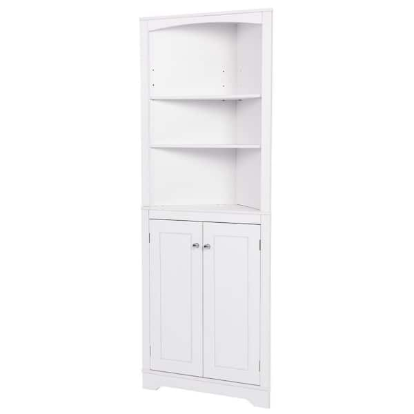 White Seaford 32'' Tall 1 - Door Corner Accent Cabinet <div  class=aod_buynow></div>– Inhomelivings