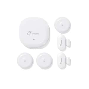 Wireless Home Security Alarm System 6 Piece, Smart Hub, Door Window Sensor, Water Leak Sensor