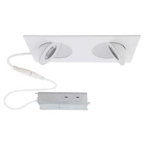 Lotos 2 in. Canless Square Adjustable 3000K New Construction/Remodel IC-Rated Integrated LED Recessed Light Kit