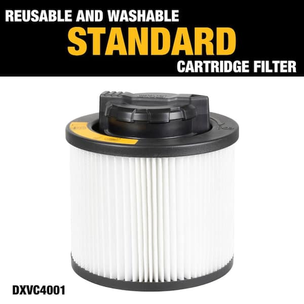 DEWALT 4 Gal. Standard Cartridge Filter for Wet/Dry Vacuum