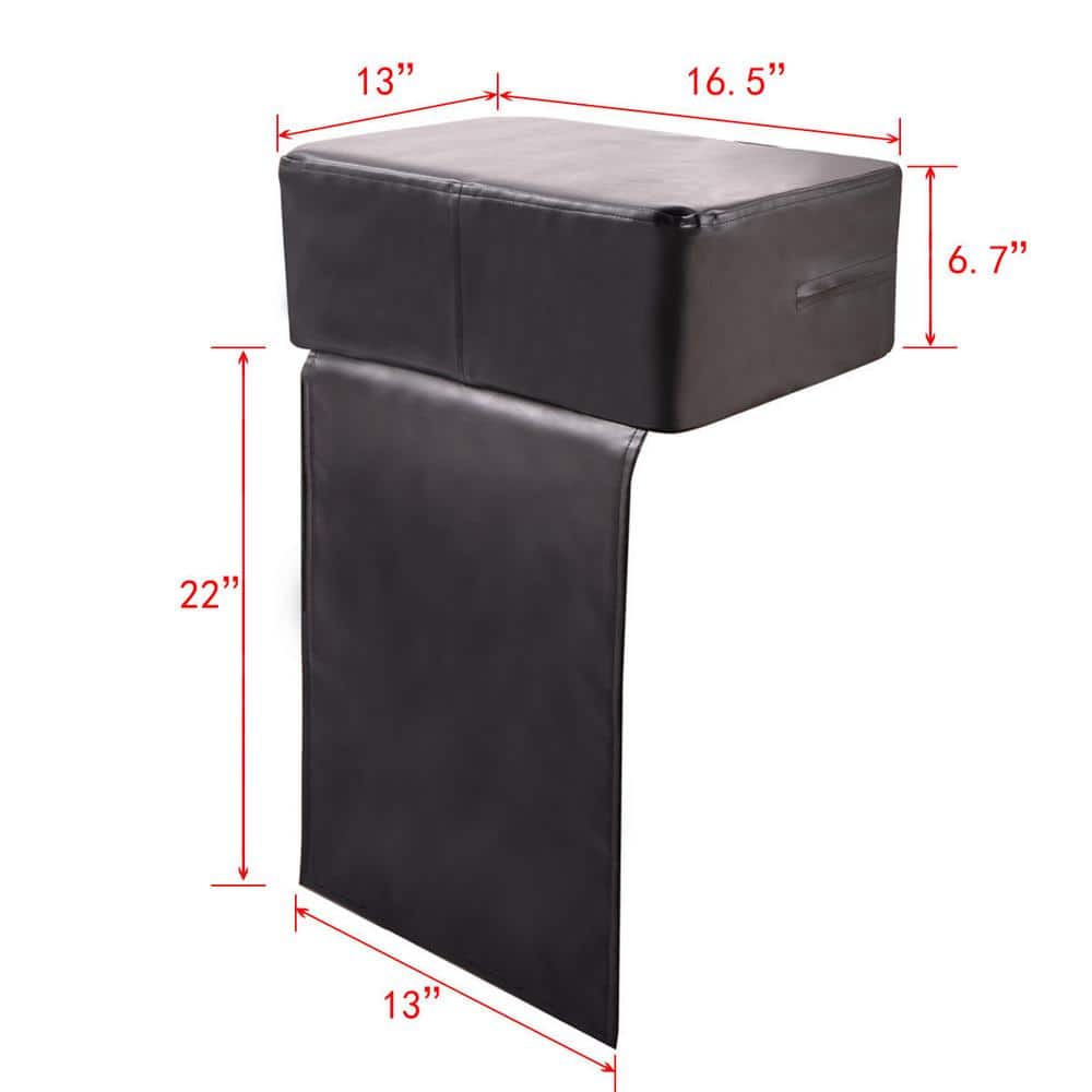 Black PVC Leather Child Salon Booster Seat Cushion with Metal Frame