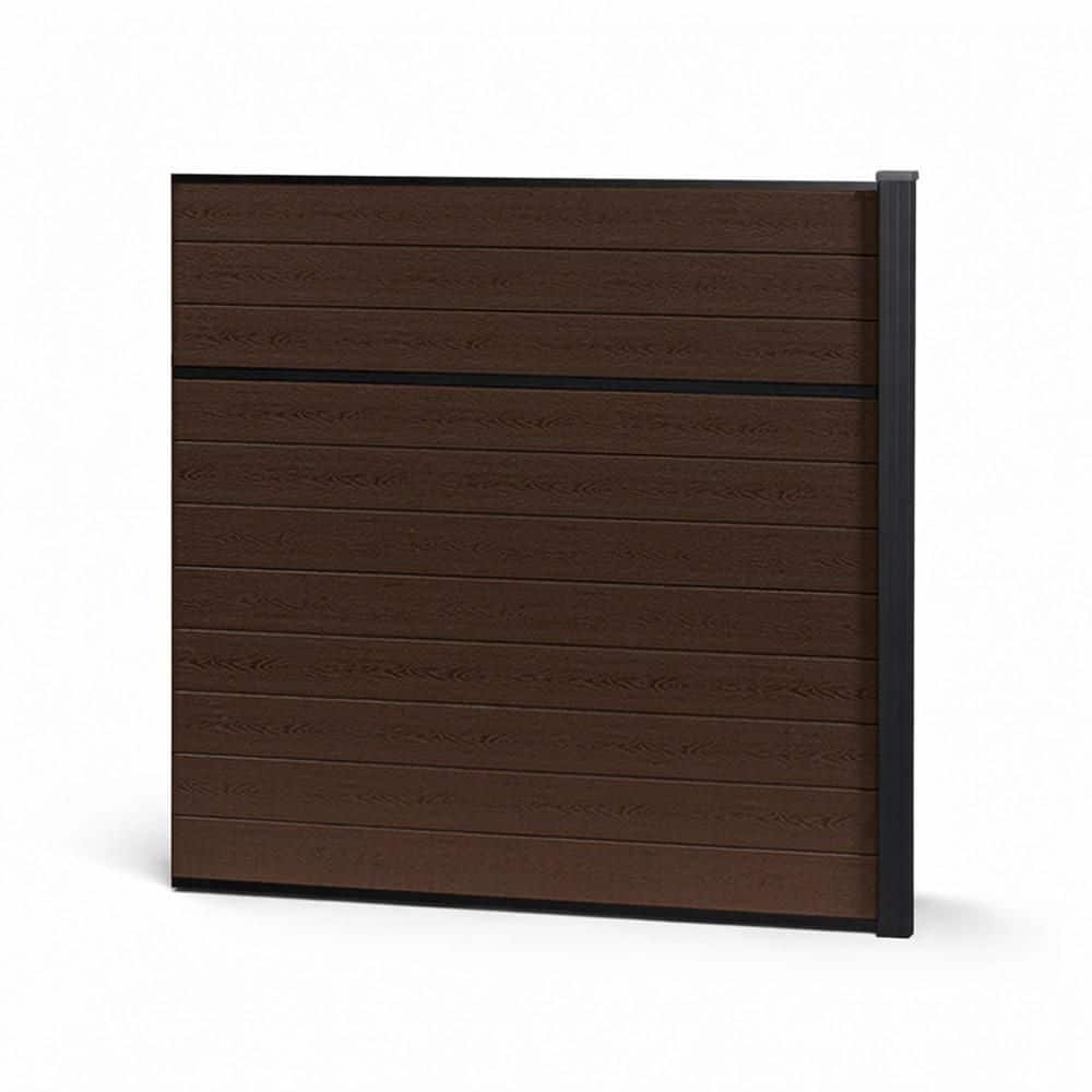 GWF Classic Privacy 6 ft. x 6 ft. Aspen Brown Composite Fence