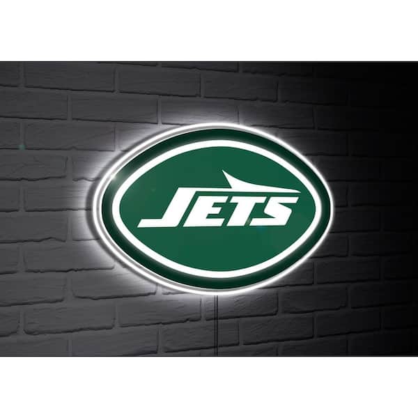 Evergreen New York Jets Team Logo Shaped Plug in LED Lighted Sign