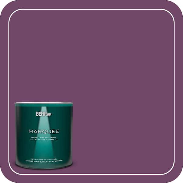 BEHR MARQUEE 1 qt. #S-G-680 Raspberry Mousse Semi-Gloss Enamel Interior Paint & Primer