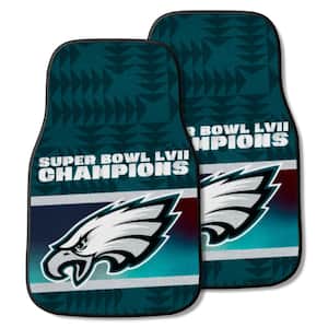 Philadelphia Eagles Super Bowl LVII Champions Front Nylon Carpet Car Mat Set - 2 Pieces