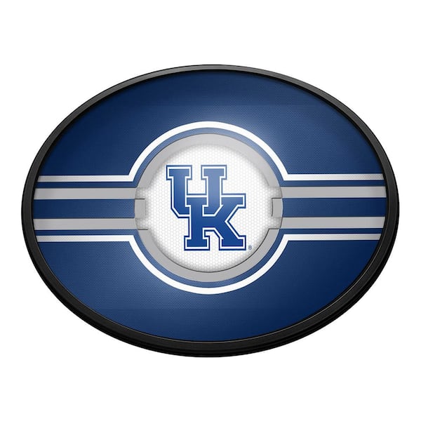 The Fan-Brand Kentucky Wildcats: Oval Slimline Lighted Wall Sign 18 in. L x 14 in. W x 2.5 in. D
