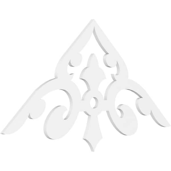 Ekena Millwork Pitch Whitman 1 in. x 60 in. x 30 in. (11/12) Architectural Grade PVC Gable Pediment Moulding