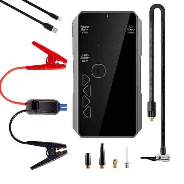 All-in-One Car Battery Jump Starter with Air Compressor for 8.5L Gasoline 6.5L Diesel Engines 150PSI Tire Inflator