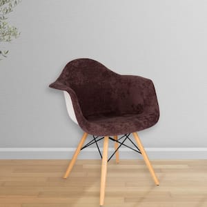 Willow Coffee Brown Velvet Arm Chair Set of 2