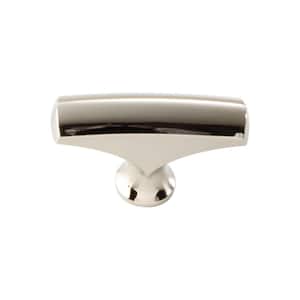 Greenwich 1-3/4 in. x 1/2 in. Polished Nickel Cabinet Knob (10-Pack)