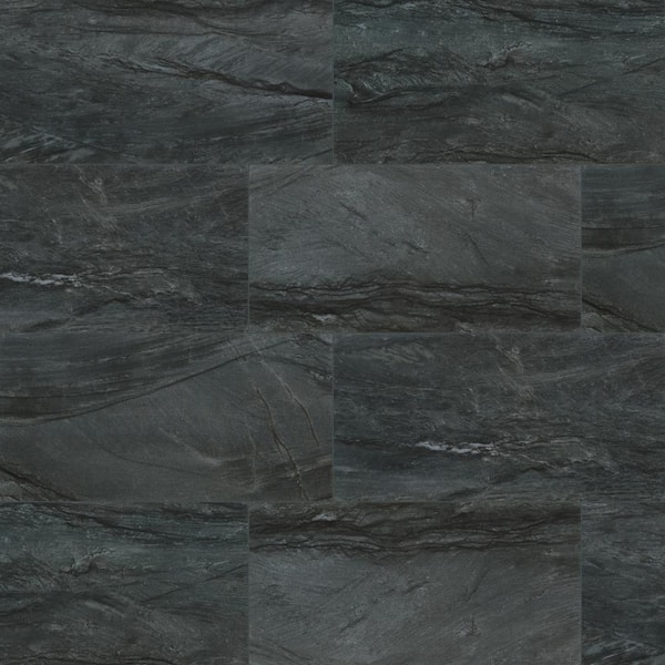 MSI Anastasia Anthracite 12 in. x 24 in. Polished Porcelain Floor and Wall Tile (16 sq. ft./Case)