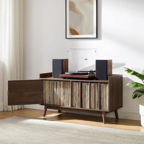 CROSLEY FURNITURE Skylar Walnut Vinyl Storage Record Player