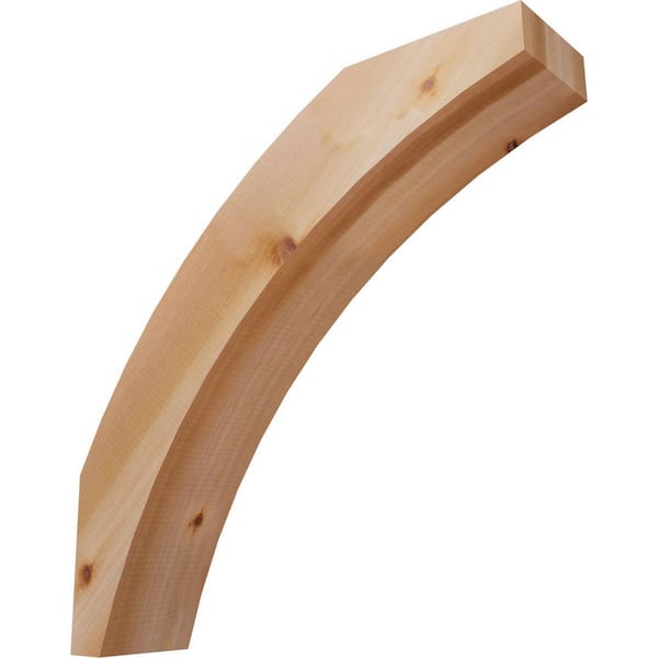 5 1/2"W x 24"D x 24"H Thorton Smooth Knee Brace, Western Red Cedar