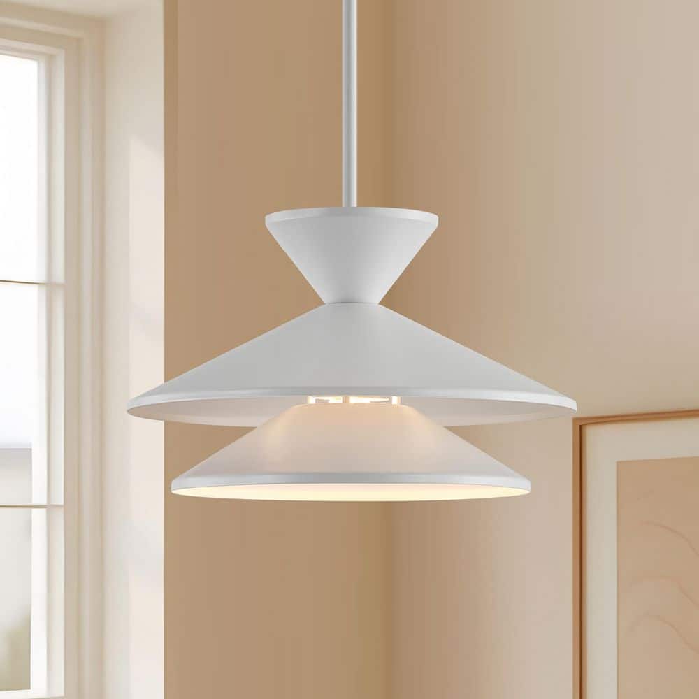 Modern Matte White Single Pendant Light with Metal Shade for Kitchen Island Dining Room Bar Counter Loft Space price history on PriceWatchPro