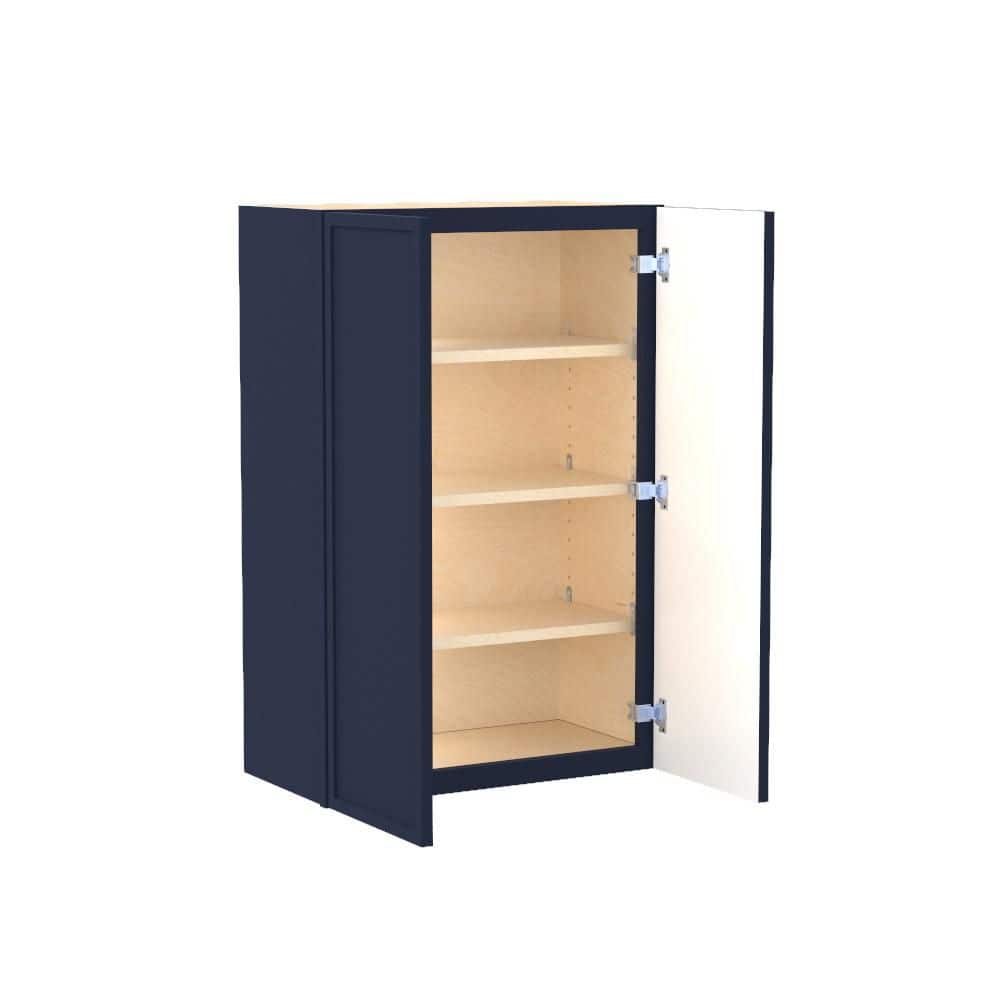 Franklin 27 in. W x 12 in. D x 36 in. H Assembled Plywood Wall Kitchen Cabinet in Vessel Blue with Soft Close price history on PriceWatchPro