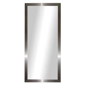 Oversized Silver Composite Rustic Mirror (71 in. H X 32 in. W)