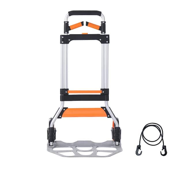Hand Truck, 309 lbs. Capacity, Aluminum Hand Truck Portable Featuring Telescoping Handle and PP+TPR Wheels