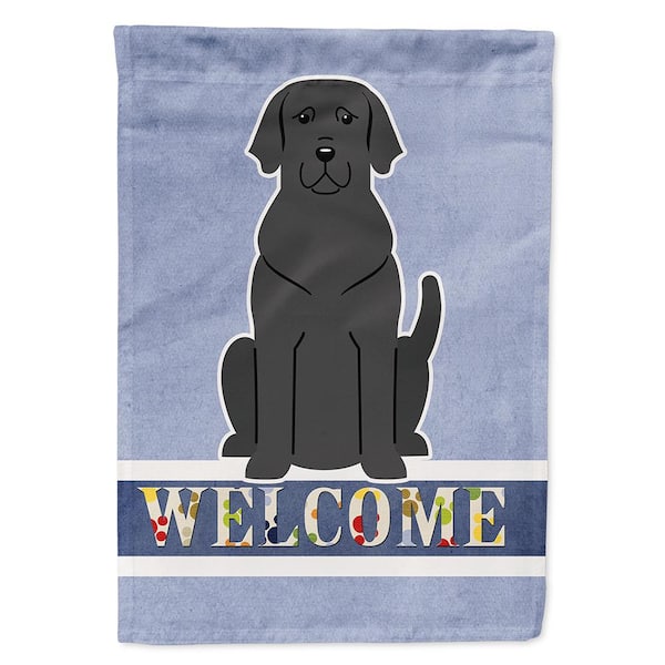 Caroline's Treasures 28 in. x 40 in. Polyester Black Labrador Welcome Flag Canvas House Size 2-Sided Heavyweight