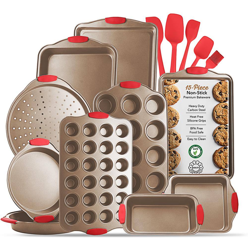 12 Pcs Non-Stick Silicone Bakeware Set