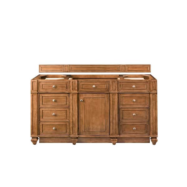 Bristol 60.0 in. W x 22.5 in. D x 32.8 in. H Single Bath Vanity Cabinet without Top in Saddle Brown