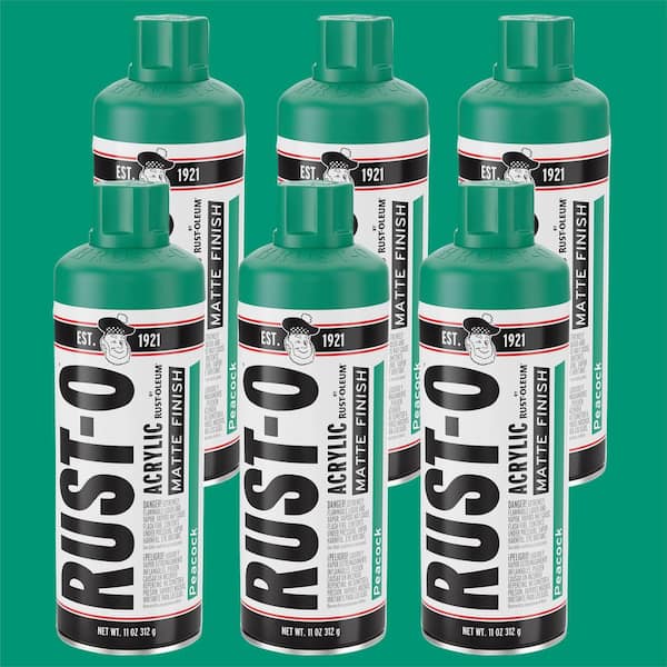 11 oz. Rust-O Matte Peacock Spray Paint (Case of 6)
