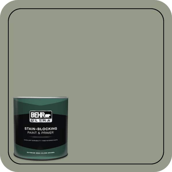 BEHR ULTRA 1 qt. #430F-4 False Cypress Semi-Gloss Enamel Exterior Paint & Primer