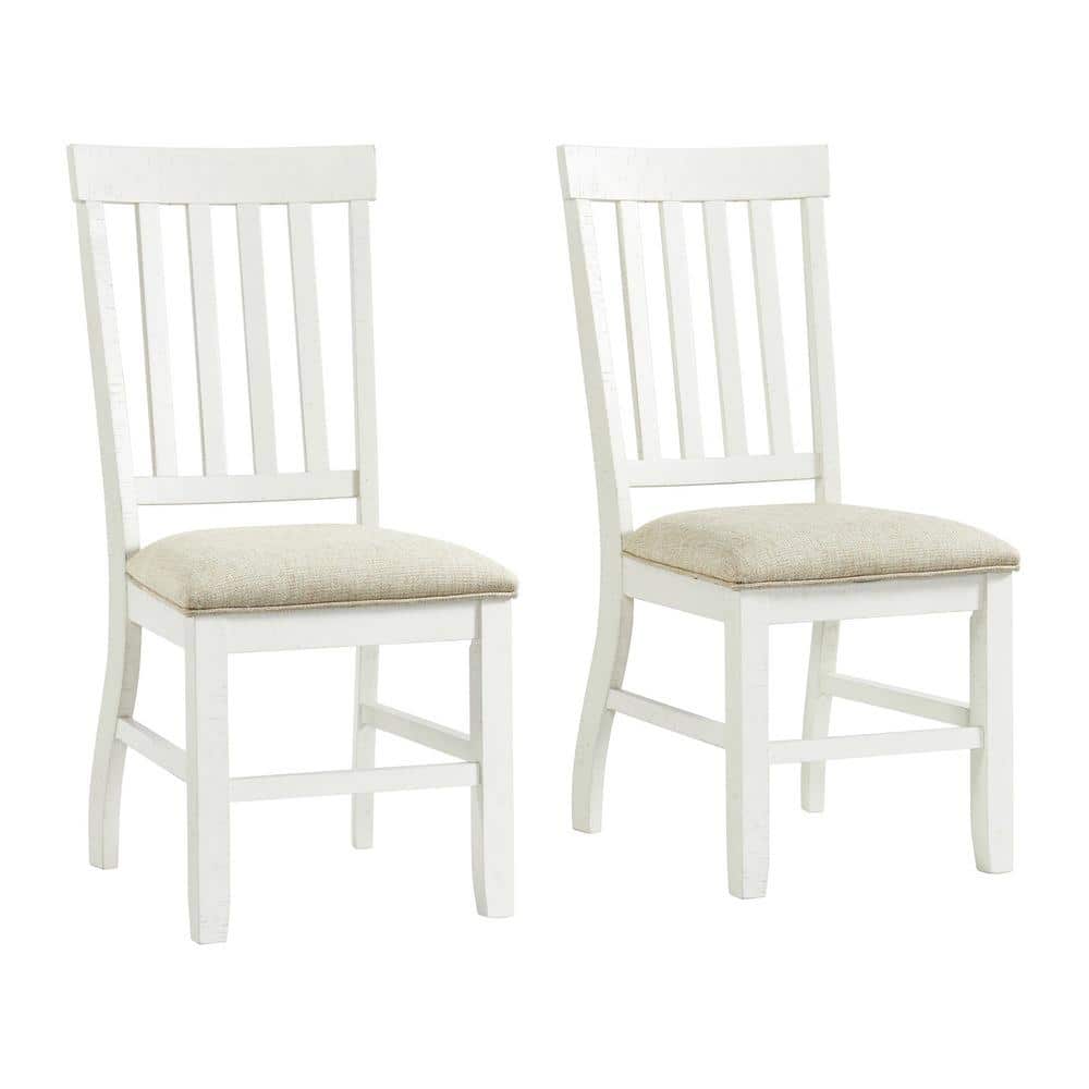 Picket House Furnishings Stanford White Wooden Slat Back Dining Chair (Set of 2) DST700SC The