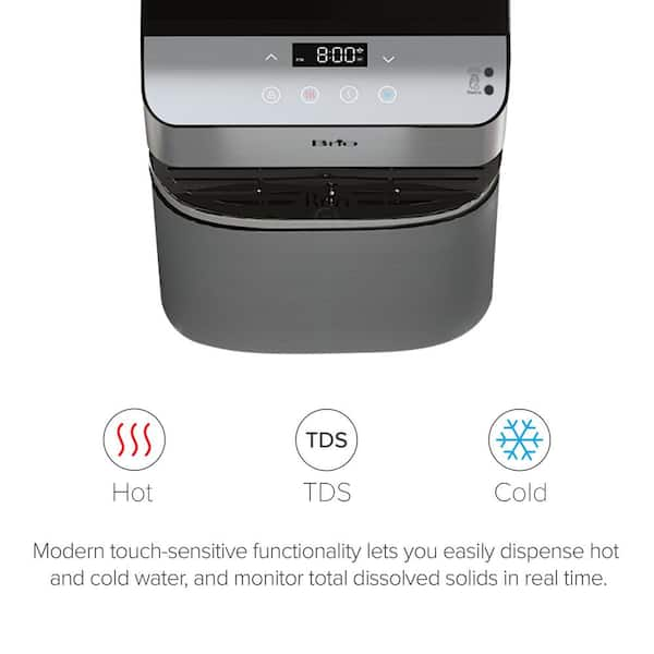 Brio Hot Cold and Room Temp Filtered Water Dispenser Cooler POU, Tri-Temp,  Black and Brush Stainless Steel, Essential Series CLPOURO420SCV2 - The Home  Depot