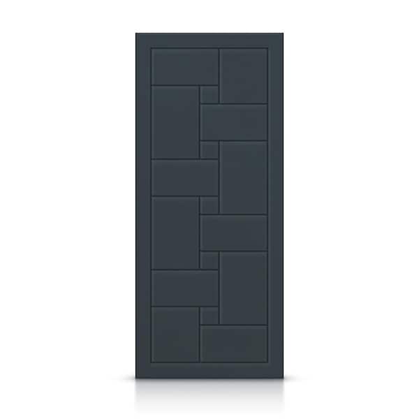 CALHOME 42 in. x 96 in. Hollow Core Charcoal Gray Painted Composite MDF Interior Door Slab